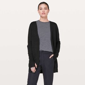 lululemon City Street Cardigan in Black Size 4